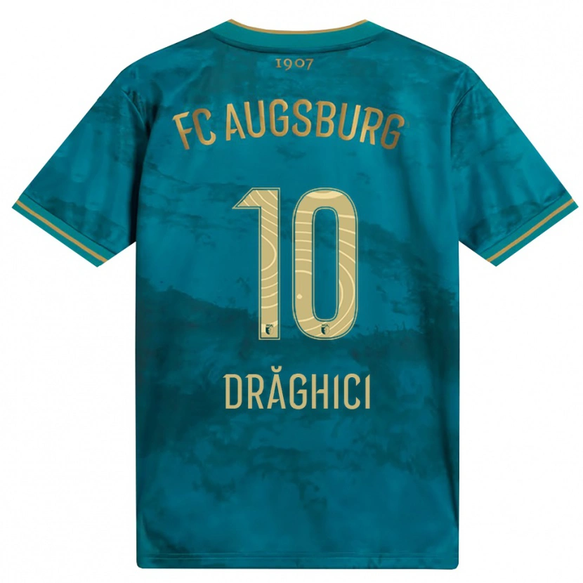Danxen Mulher Camisola Robert Drăghici #10 Verde Marrom Alternativa 2026/27 Camisa