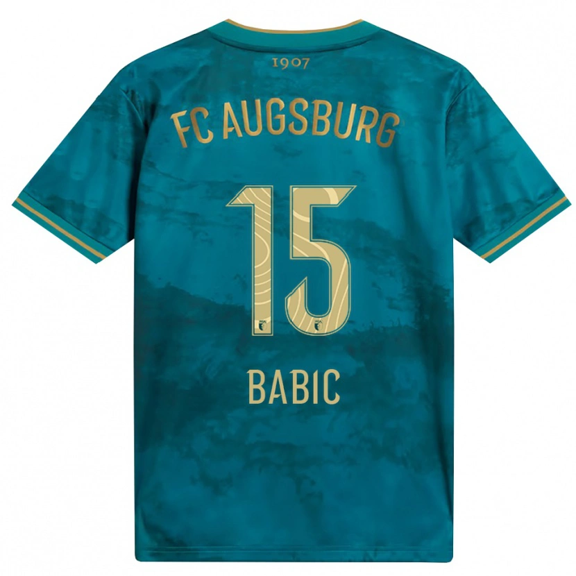Danxen Mulher Camisola David Babic #15 Verde Marrom Alternativa 2026/27 Camisa