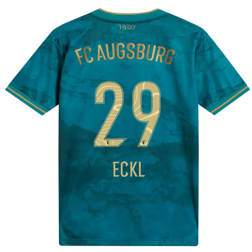 Danxen Mulher Camisola Florian Eckl #29 Verde Marrom Alternativa 2026/27 Camisa