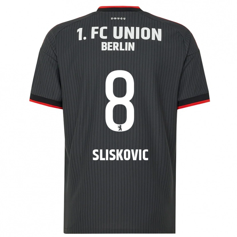 Danxen Mulher Camisola Duje Sliskovic #8 Preto Branco Vermelho Alternativa 2026/27 Camisa