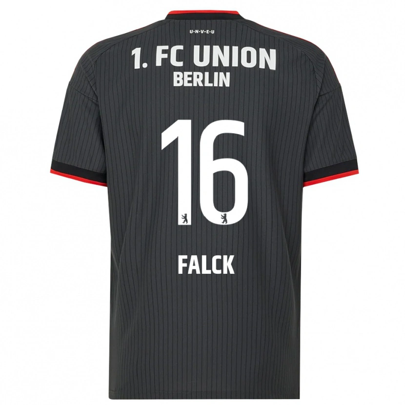 Danxen Mulher Camisola Johan Falck #16 Preto Branco Vermelho Alternativa 2026/27 Camisa