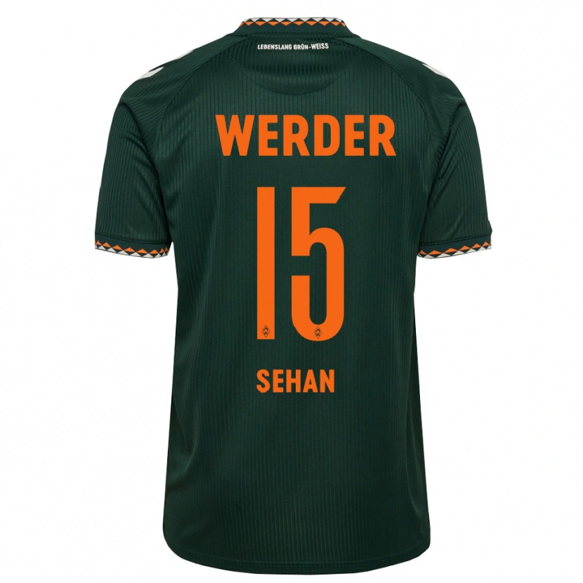 Danxen Mulher Camisola Jasmin Sehan #15 Verde Escuro Laranja Branco Alternativa 2026/27 Camisa