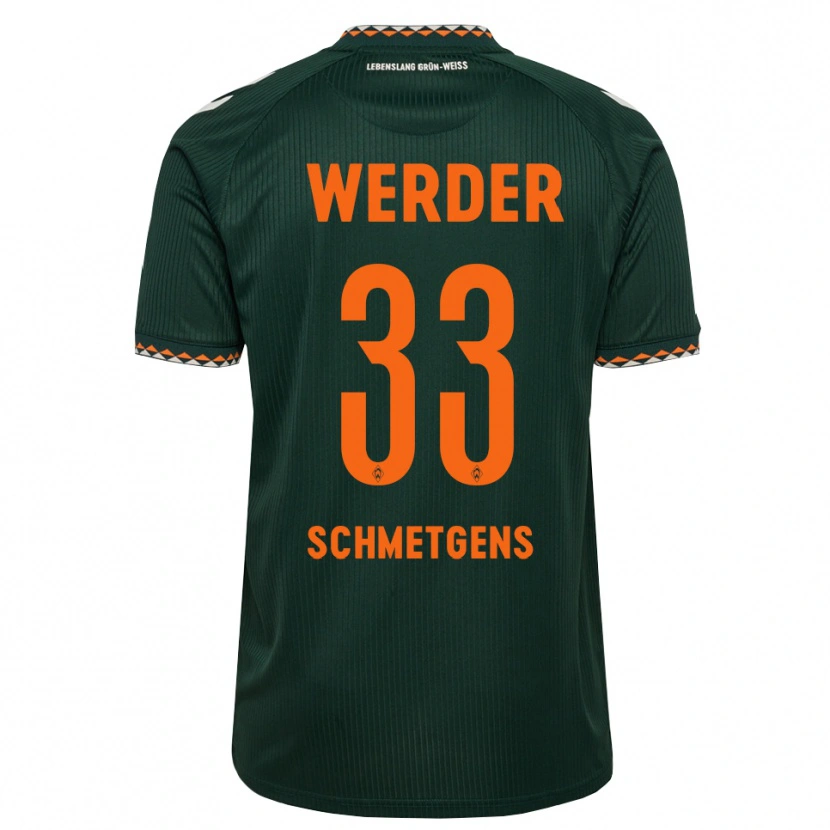 Danxen Mulher Camisola Mick Schmetgens #33 Verde Escuro Laranja Branco Alternativa 2026/27 Camisa