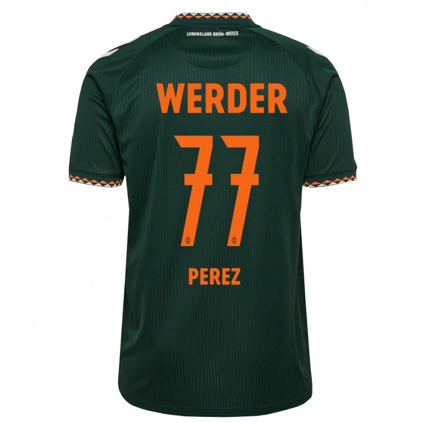 Danxen Mulher Camisola Catalina Pérez Jaramillo #77 Verde Escuro Laranja Branco Alternativa 2026/27 Camisa