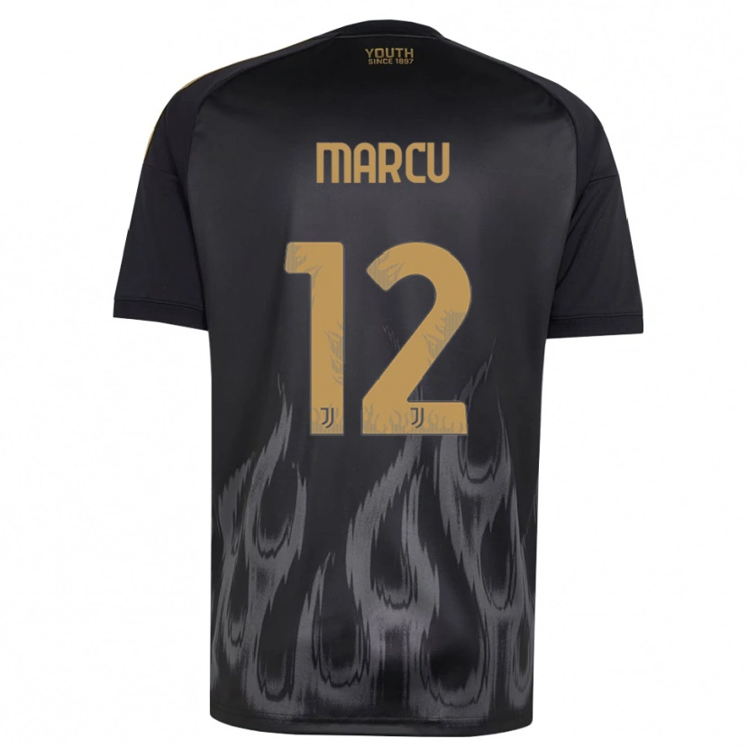 Danxen Mulher Camisola Alessio Marcu #12 Preto Marrom Terceiro 2026/27 Camisa