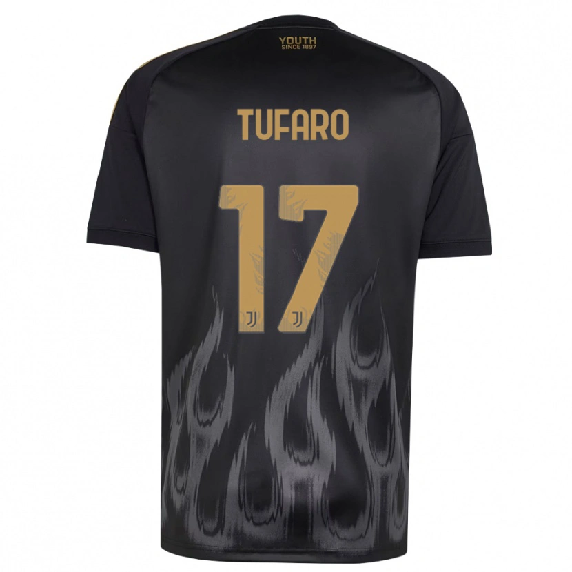 Danxen Mulher Camisola Gabriele Tufaro #17 Preto Marrom Terceiro 2026/27 Camisa