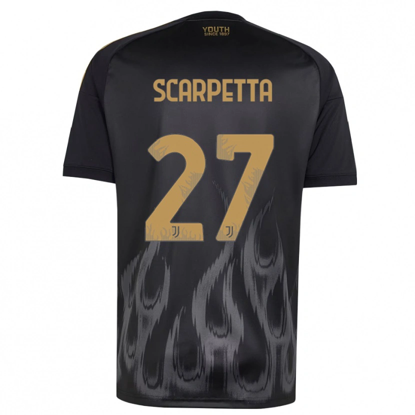 Danxen Mulher Camisola Jacopo Scarpetta #27 Preto Marrom Terceiro 2026/27 Camisa