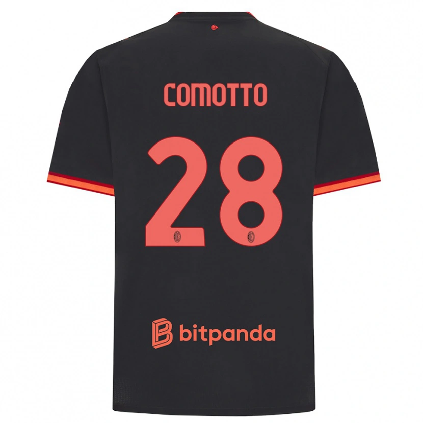 Danxen Mulher Camisola Christian Comotto #28 Preto Vermelho Terceiro 2026/27 Camisa