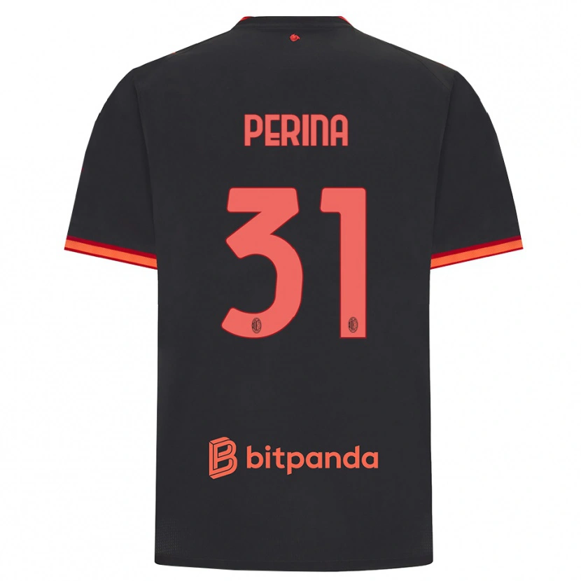 Danxen Mulher Camisola Gioele Perina #31 Preto Vermelho Terceiro 2026/27 Camisa