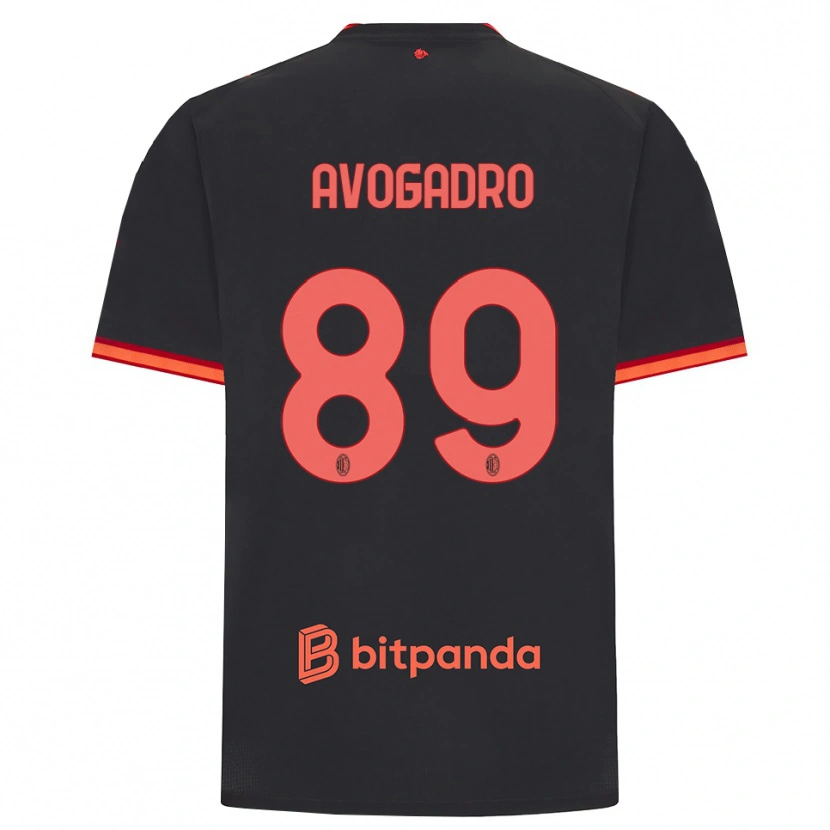 Danxen Mulher Camisola Pietro Avogadro #89 Preto Vermelho Terceiro 2026/27 Camisa