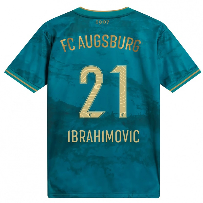Danxen Mulher Camisola Arijon Ibrahimovic #21 Verde Marrom Alternativa 2026/27 Camisa