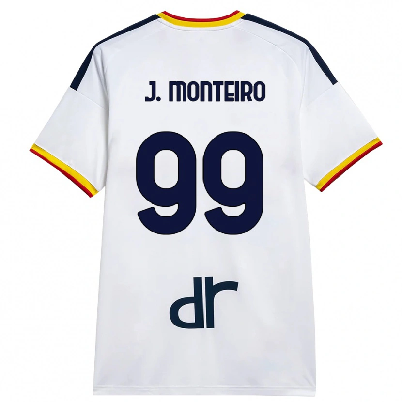 Danxen Mulher Camisola Joël Monteiro #99 Branco Amarelo Vermelho Alternativa 2026/27 Camisa