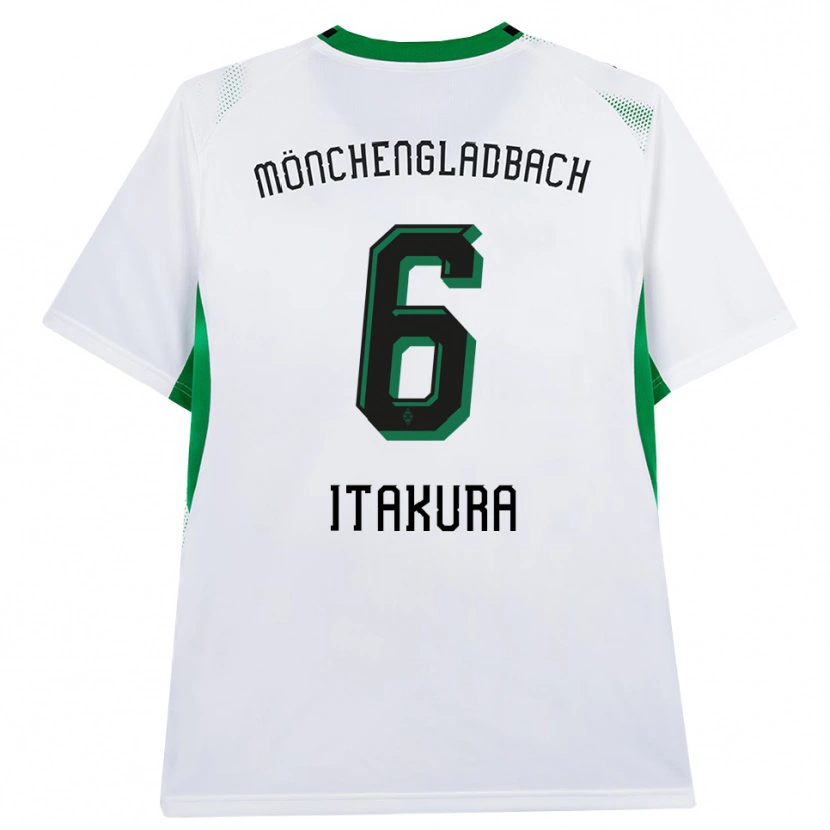 Danxen Criança Camisola Ko Itakura #6 Branco Verde Preto Principal 2026/27 Camisa