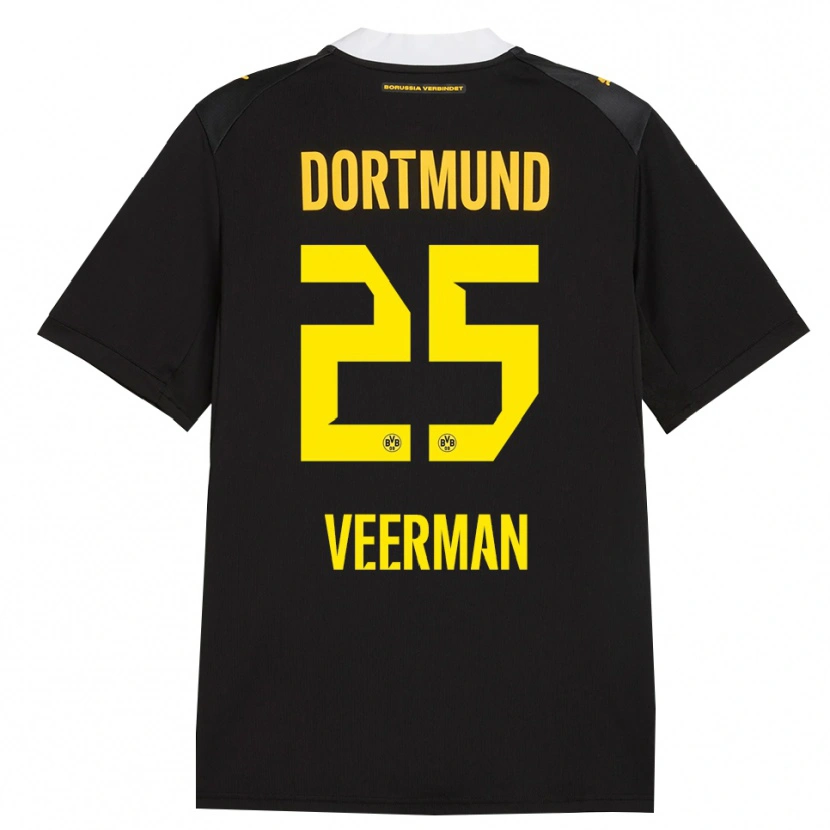 Danxen Criança Camisola Joey Veerman #25 Preto Vermelho Amarelo Alternativa 2026/27 Camisa