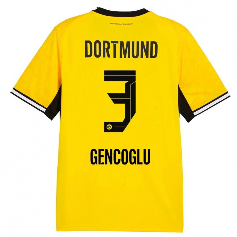 Danxen Criança Camisola Tekin Gencoglu #3 Amarelo Preto Branco Principal 2026/27 Camisa