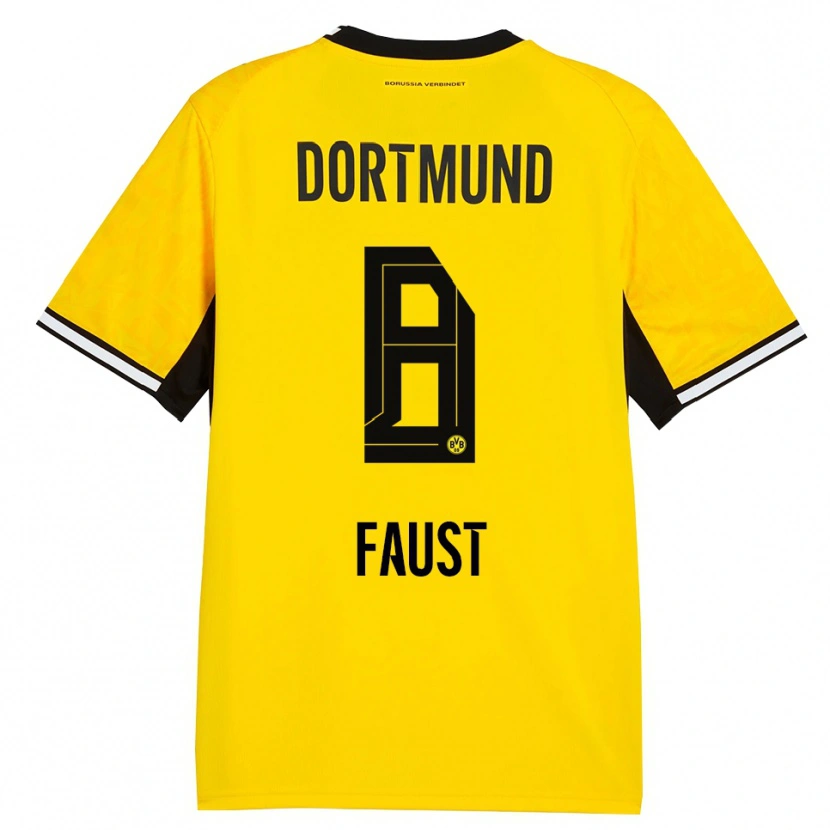 Danxen Criança Camisola Tom Faust #8 Amarelo Preto Branco Principal 2026/27 Camisa