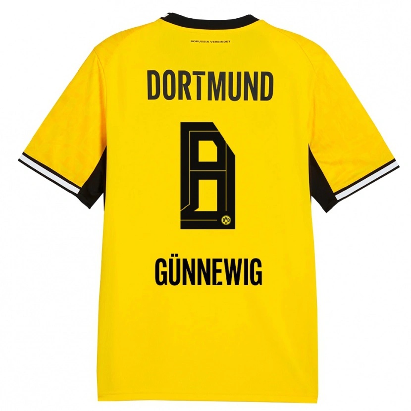 Danxen Criança Camisola Noreen Günnewig #8 Amarelo Preto Branco Principal 2026/27 Camisa
