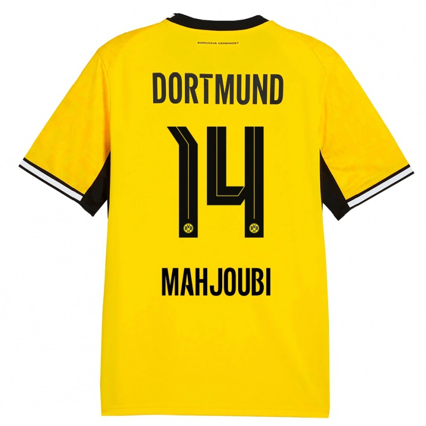 Danxen Criança Camisola Anas Mahjoubi #14 Amarelo Preto Branco Principal 2026/27 Camisa