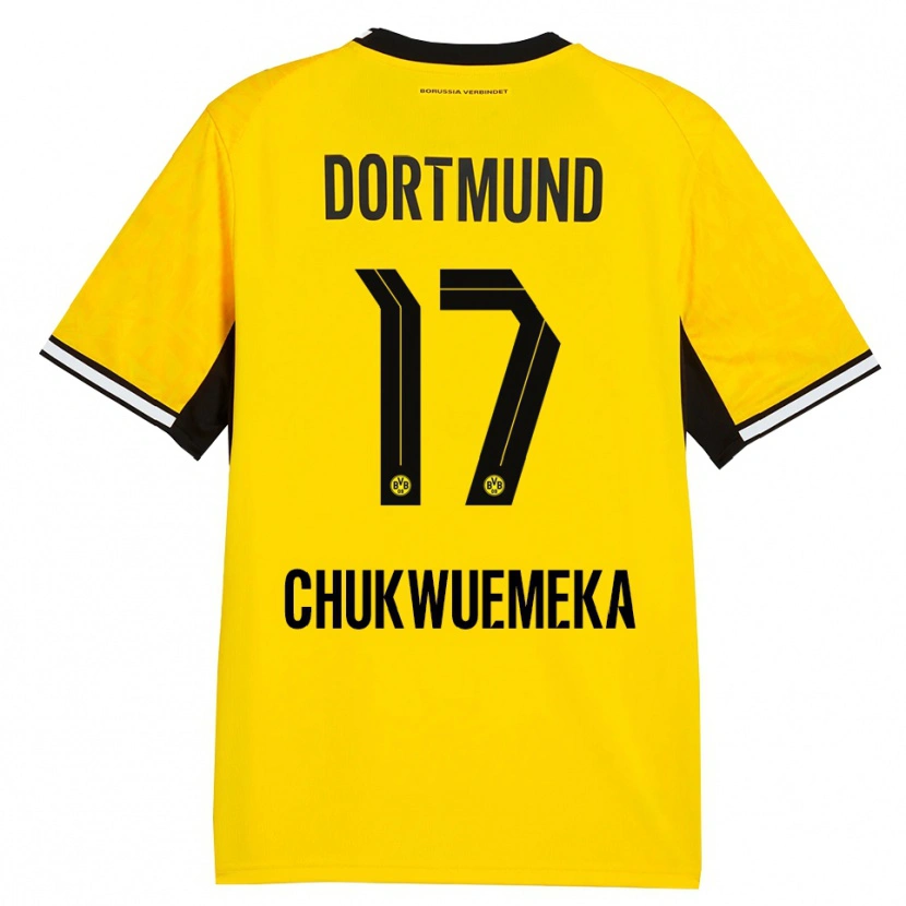 Danxen Criança Camisola Carney Chukwuemeka #17 Amarelo Preto Branco Principal 2026/27 Camisa