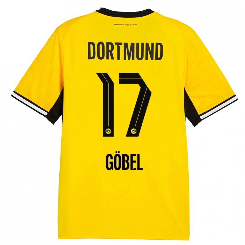 Danxen Criança Camisola Patrick Göbel #17 Amarelo Preto Branco Principal 2026/27 Camisa