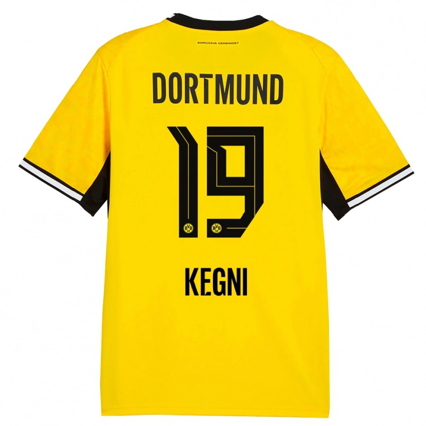 Danxen Criança Camisola Pharell Kegni #19 Amarelo Preto Branco Principal 2026/27 Camisa