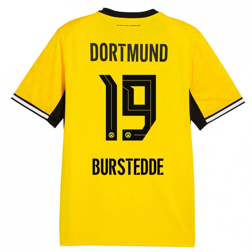 Danxen Criança Camisola Joshua Burstedde #19 Amarelo Preto Branco Principal 2026/27 Camisa