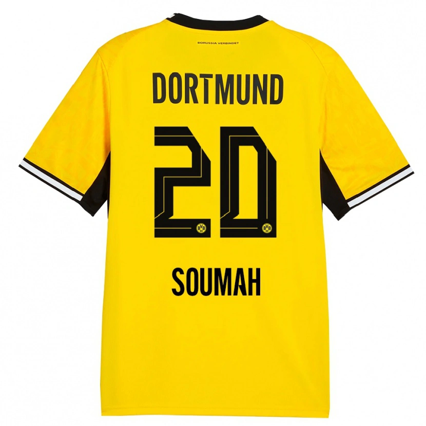 Danxen Criança Camisola Moussa Soumah #20 Amarelo Preto Branco Principal 2026/27 Camisa