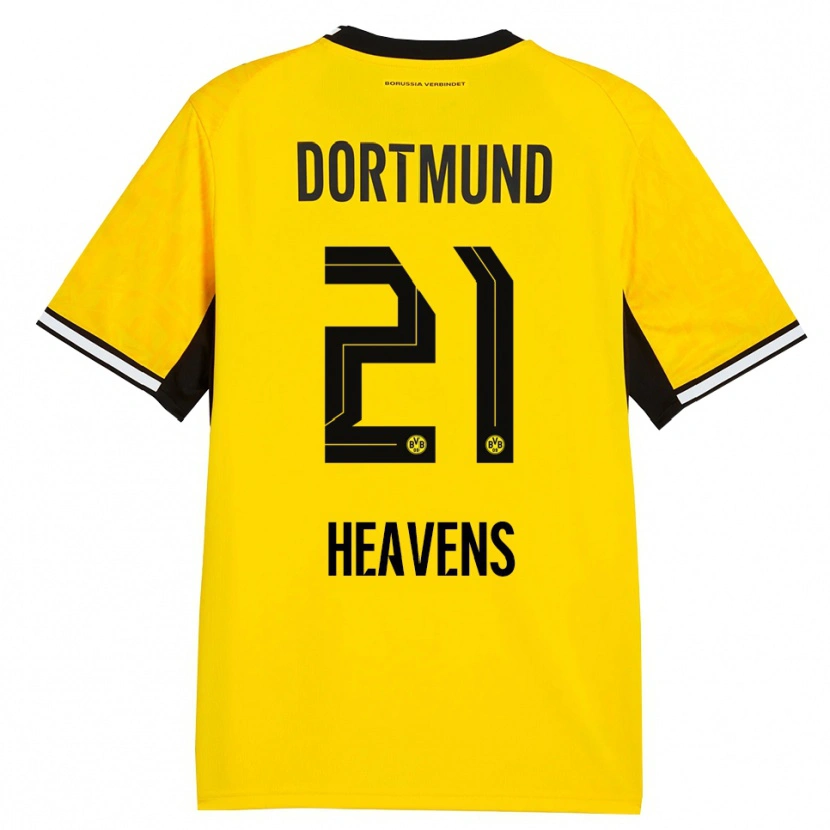 Danxen Criança Camisola Lukas Heavens #21 Amarelo Preto Branco Principal 2026/27 Camisa