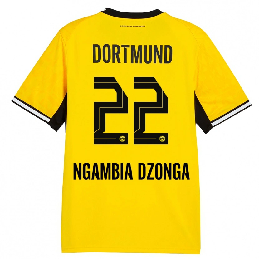 Danxen Criança Camisola Diego Ngambia #22 Amarelo Preto Branco Principal 2026/27 Camisa