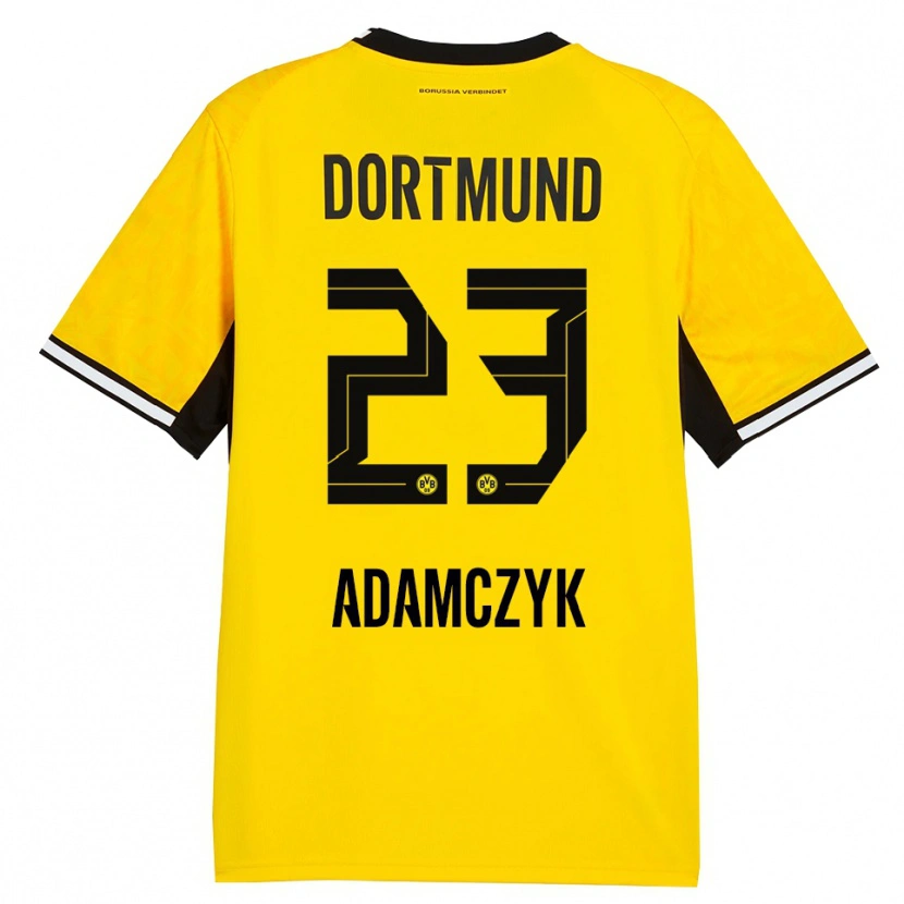 Danxen Criança Camisola Nico Adamczyk #23 Amarelo Preto Branco Principal 2026/27 Camisa