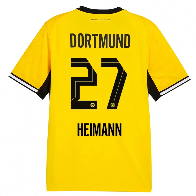 Danxen Criança Camisola Wesley Heimann #27 Amarelo Preto Branco Principal 2026/27 Camisa