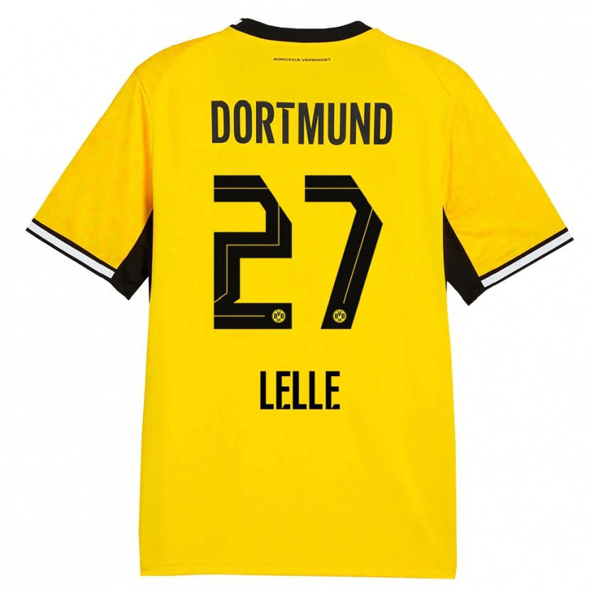 Danxen Criança Camisola David Lelle #27 Amarelo Preto Branco Principal 2026/27 Camisa