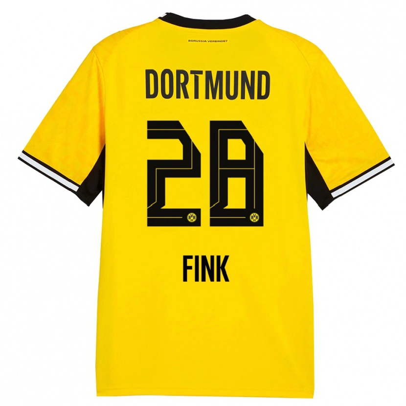 Danxen Criança Camisola Bradley Fink #28 Amarelo Preto Branco Principal 2026/27 Camisa