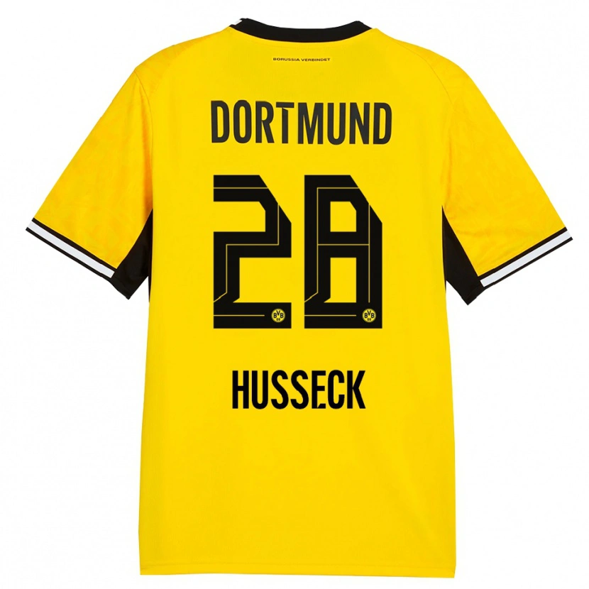 Danxen Criança Camisola Jonah Husseck #28 Amarelo Preto Branco Principal 2026/27 Camisa