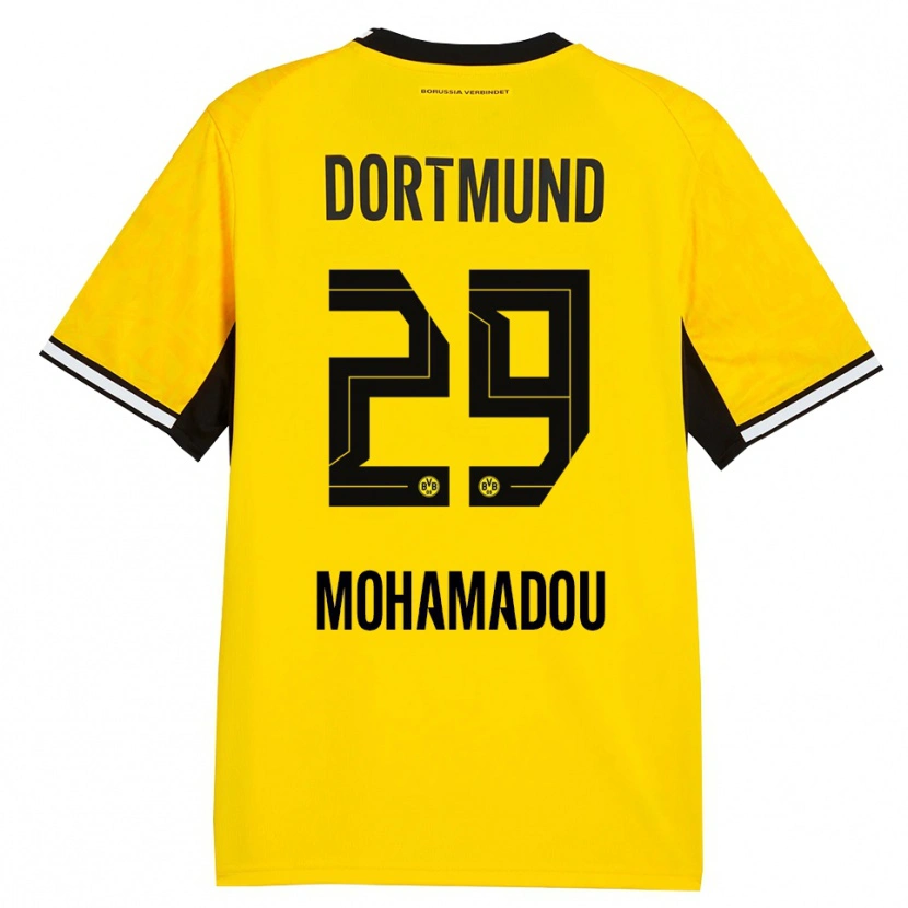 Danxen Criança Camisola Hamzath Mohamadou #29 Amarelo Preto Branco Principal 2026/27 Camisa