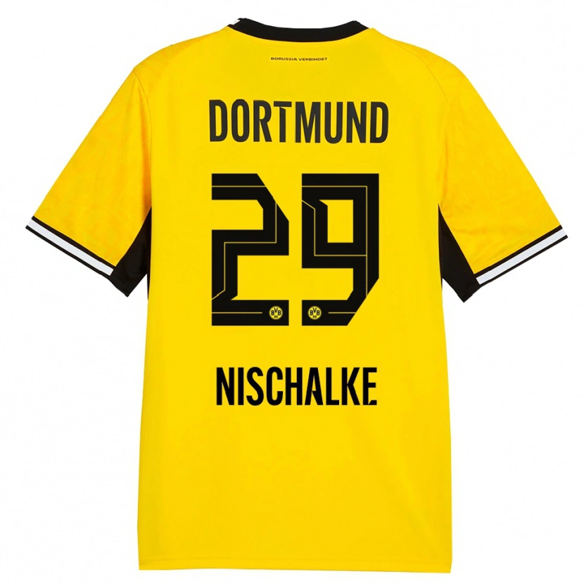 Danxen Criança Camisola Jermain Nischalke #29 Amarelo Preto Branco Principal 2026/27 Camisa