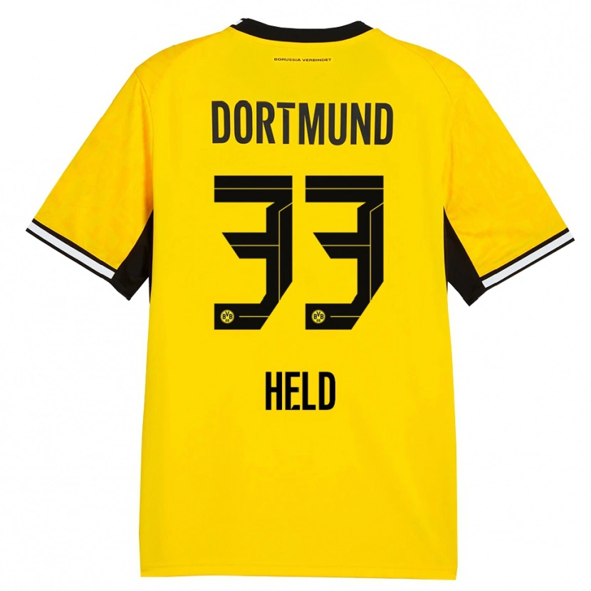 Danxen Criança Camisola Aaron Held #33 Amarelo Preto Branco Principal 2026/27 Camisa