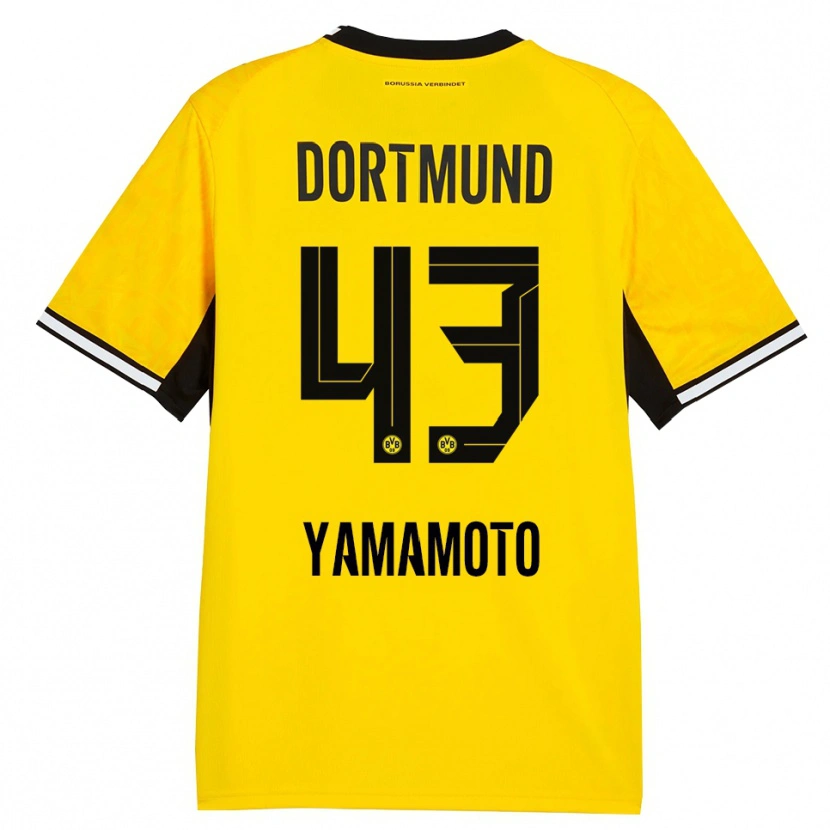 Danxen Criança Camisola Takato Yamamoto #43 Amarelo Preto Branco Principal 2026/27 Camisa
