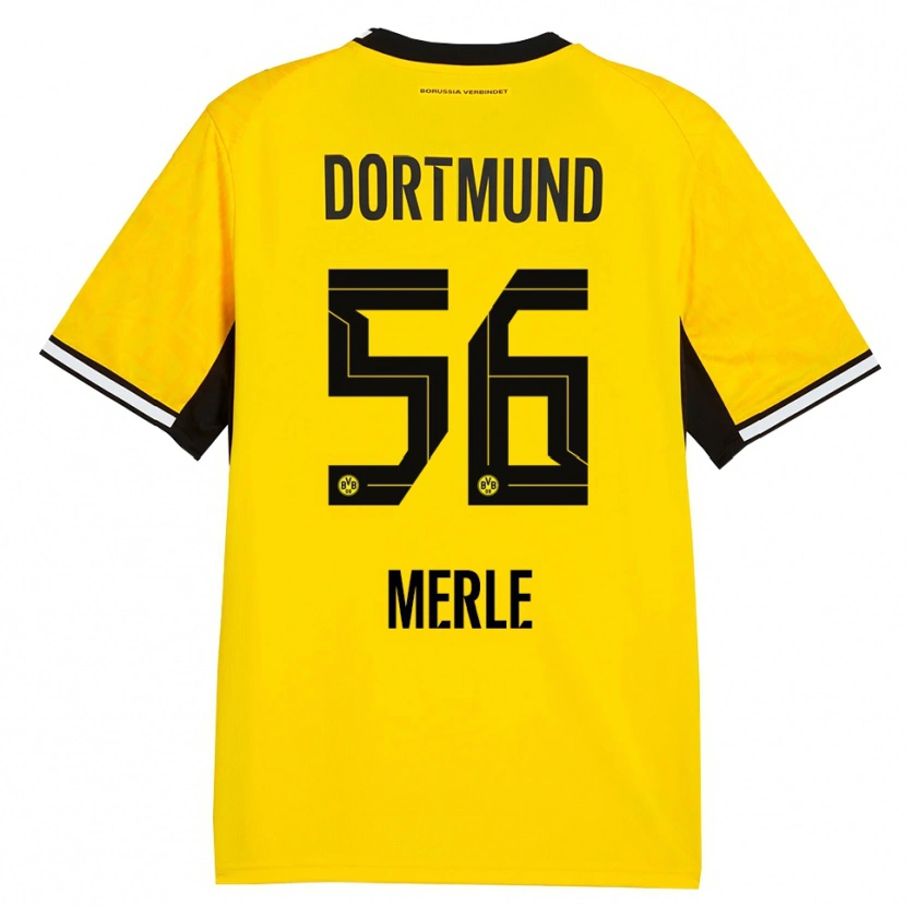 Danxen Criança Camisola Albers Merle #56 Amarelo Preto Branco Principal 2026/27 Camisa