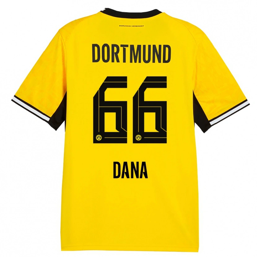 Danxen Criança Camisola Bleckmann Dana #66 Amarelo Preto Branco Principal 2026/27 Camisa