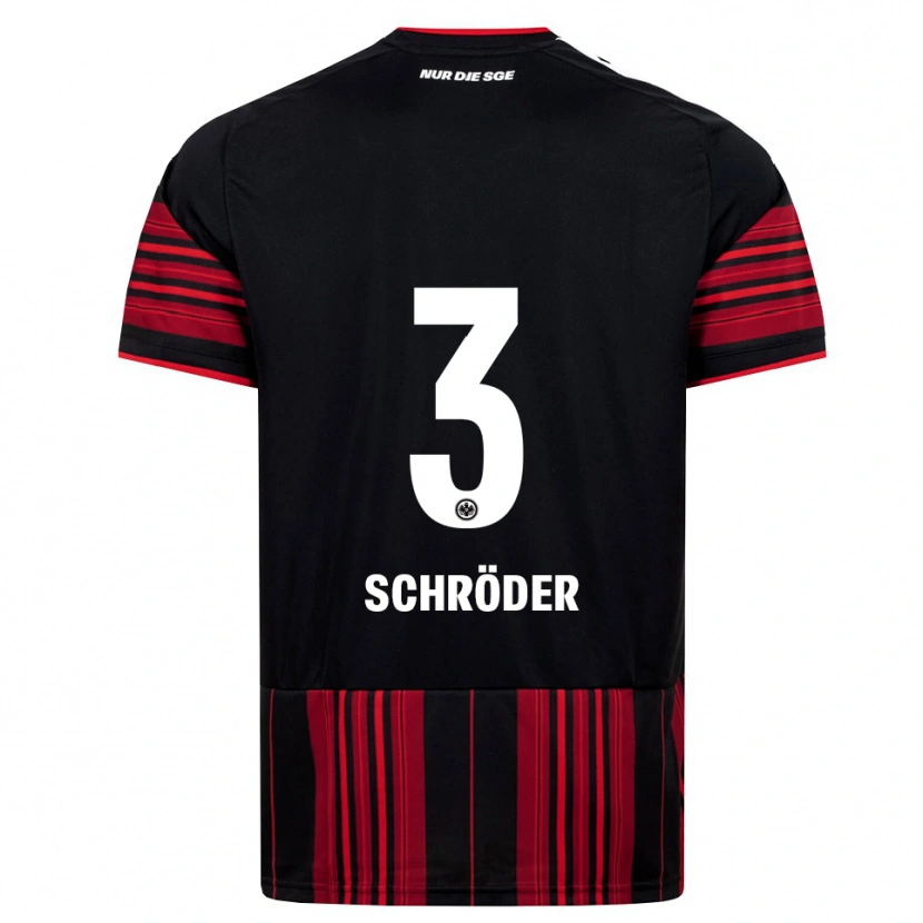 Danxen Criança Camisola Finn Schröder #3 Preto Vermelho Branco Principal 2026/27 Camisa