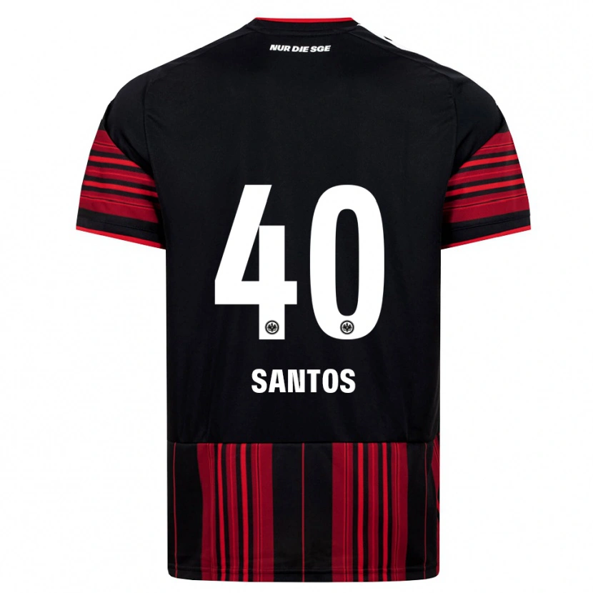Danxen Criança Camisola Kauã Santos #40 Preto Vermelho Branco Principal 2026/27 Camisa
