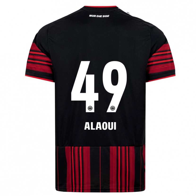Danxen Criança Camisola Anas Alaoui #49 Preto Vermelho Branco Principal 2026/27 Camisa