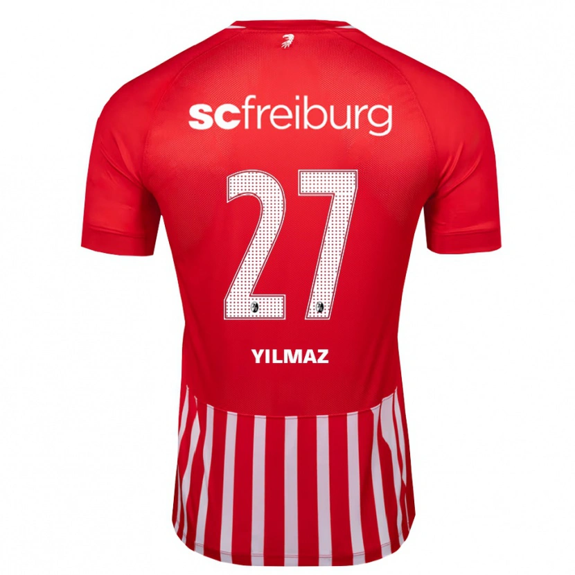Danxen Criança Camisola Berkay Yılmaz #27 Vermelho Branco Preto Principal 2026/27 Camisa