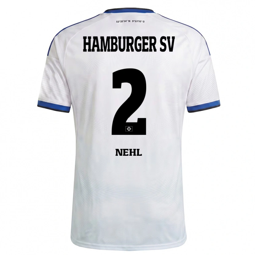 Danxen Criança Camisola Julius Nehl #2 Branco Preto Azul Principal 2026/27 Camisa