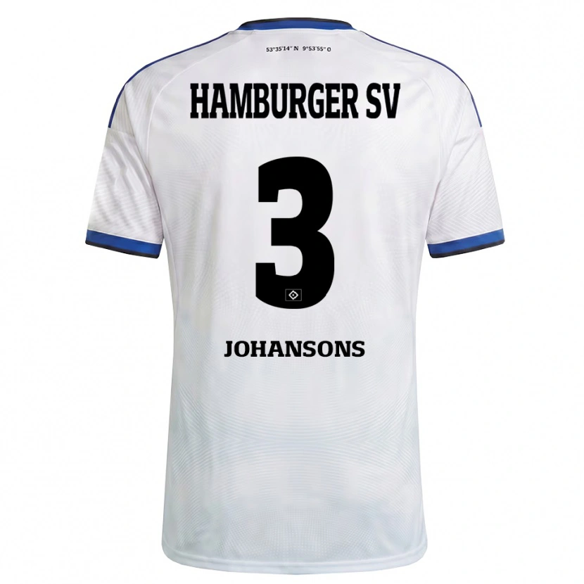 Danxen Criança Camisola Paul Johansons #3 Branco Preto Azul Principal 2026/27 Camisa