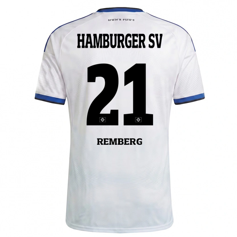 Danxen Criança Camisola Nicolai Remberg #21 Branco Preto Azul Principal 2026/27 Camisa