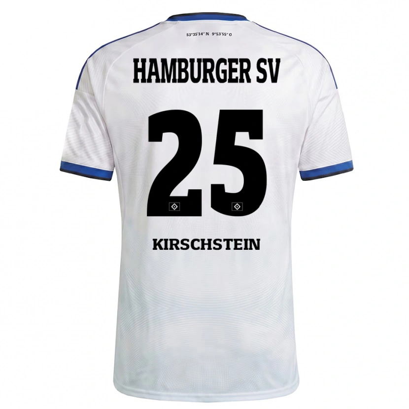 Danxen Criança Camisola Merle Kirschstein #25 Branco Preto Azul Principal 2026/27 Camisa
