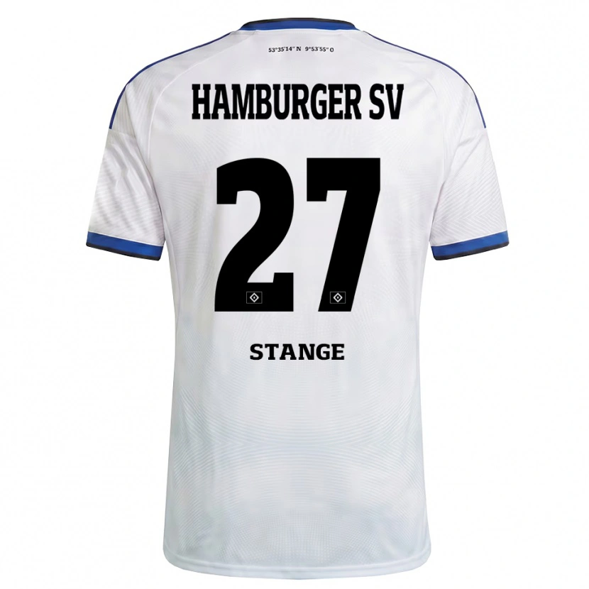 Danxen Criança Camisola Tobias Stange #27 Branco Preto Azul Principal 2026/27 Camisa