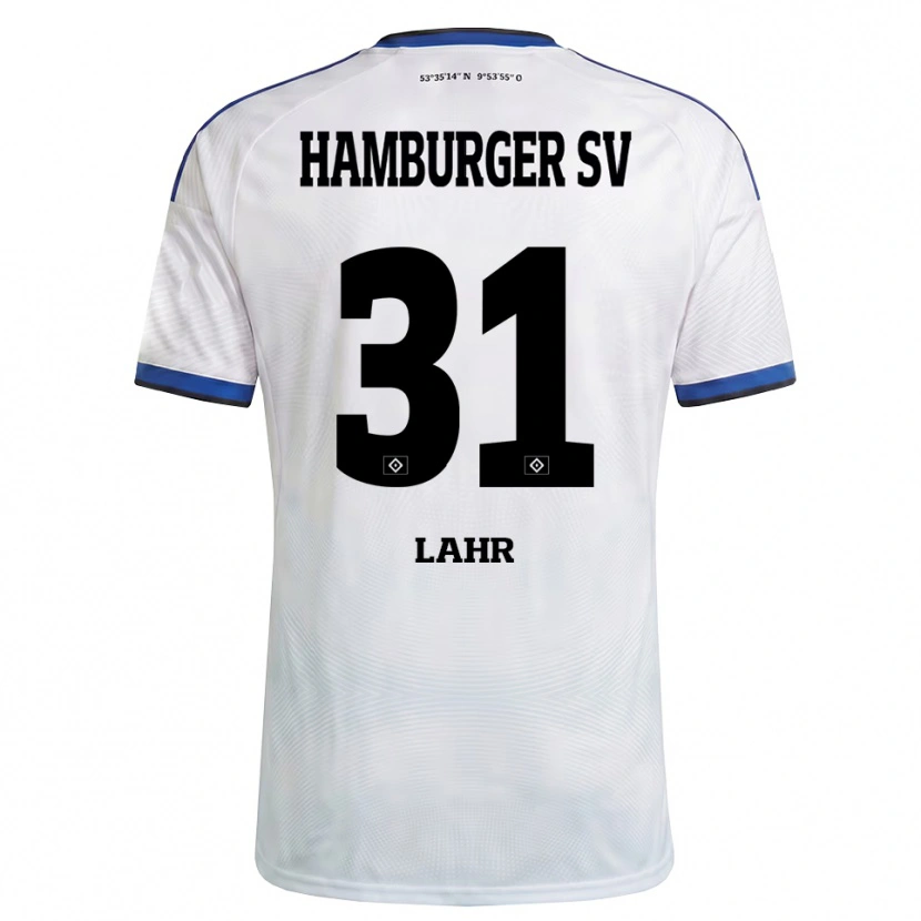 Danxen Criança Camisola Jobina Lahr #31 Branco Preto Azul Principal 2026/27 Camisa